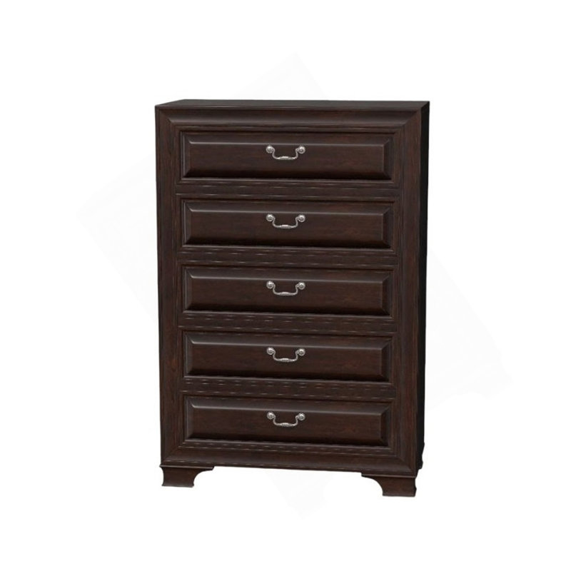 Commode de style transitionnel 1Pc, Brun / cerisier