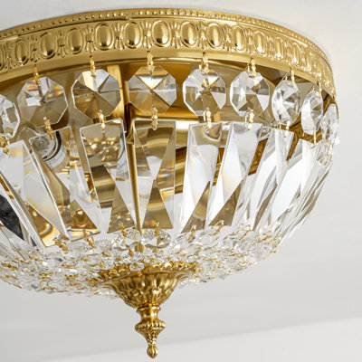 Boatner 3 - Light Crystal Flush Mount Light