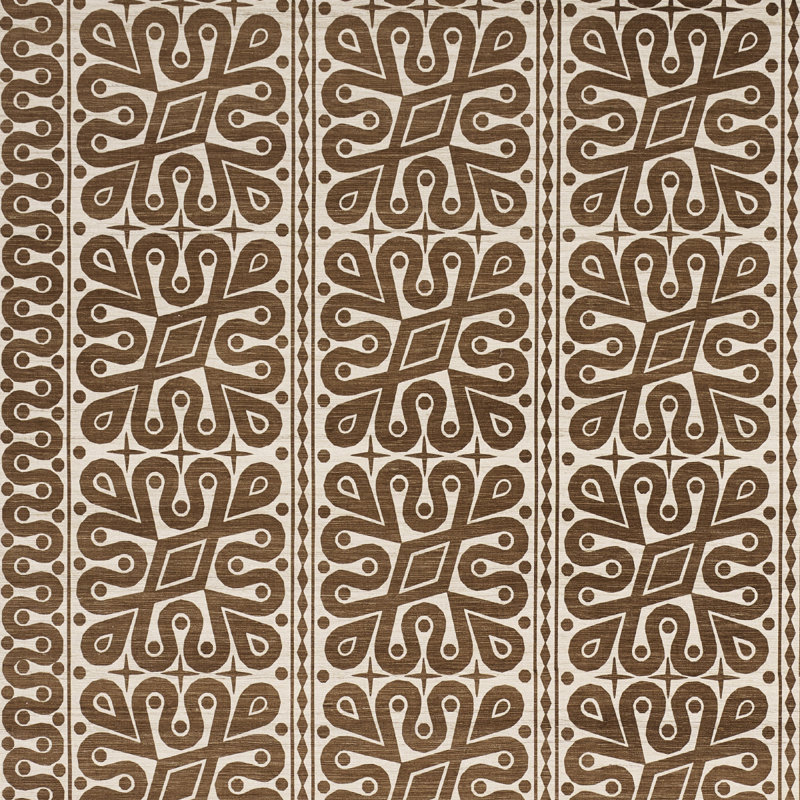 Tissu en soie Celerie Kemble Borneo, Brun