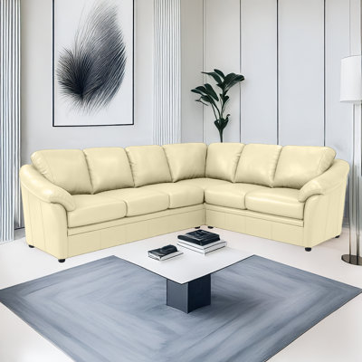 Canapé modulaire en cuir fleur Ramdev