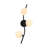 Modern Scandinavian Wall Lamp, Black Metal Body, 23 x 19 x 21.7 inches | Glass Cap with 3 x G9 Socket (Max 8W) | Double Insulated, IP20 Rated, Sleek Design for Living Room, Bedroom & Hallway - Bulb Not Included-1673202548