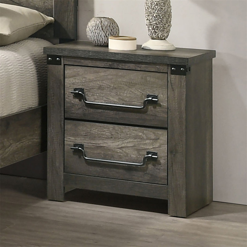 Table de chevet Farmhouse Rustic Grey