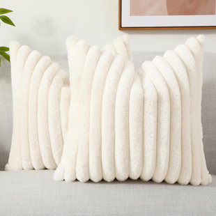 Faux Fur Spring Throw Pillow