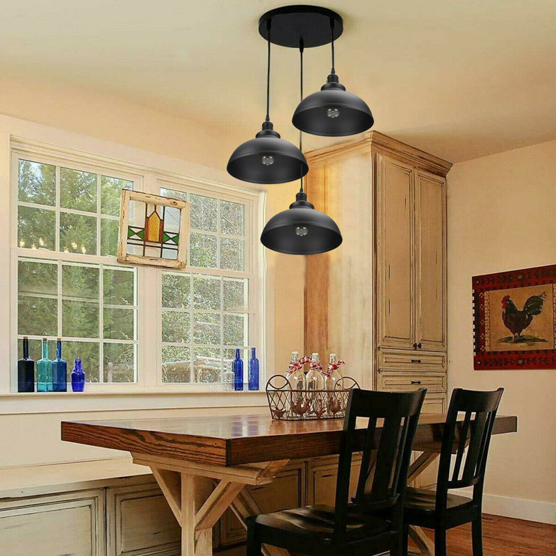 Winfall 3 - Light Black Cluster Pendant
