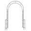 Arche de jardin en métal l 55 po x H 94,5 po-112835488
