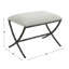 Petit banc en tissu gris Carver