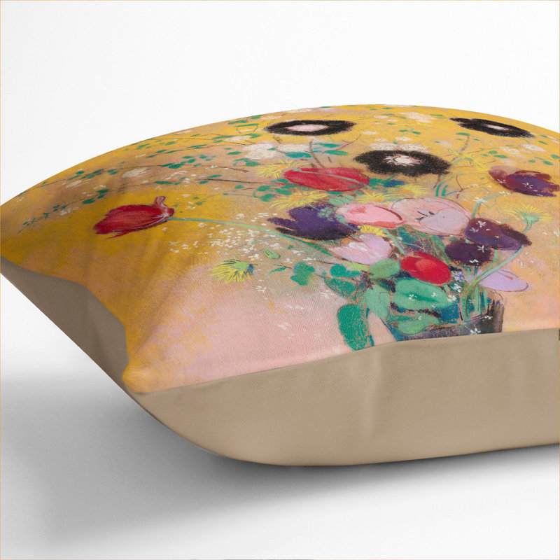 Vase of Flowers Vol.9 Scatter Cushion, 40cm H x 40cm W x 15cm D, Stone