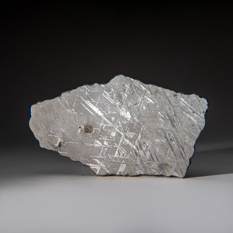 Véritable tranche de météorite Muonionalusta (385 grammes)