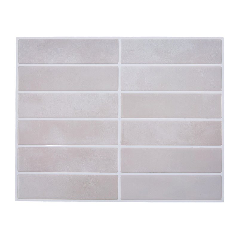 10Pcs Self-Adhesive Wall Tile Stickers, Beige