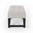 Liba Ottoman Bench, Button Tufted Beige Fabric, Black Frame, 47 Inch-121481577