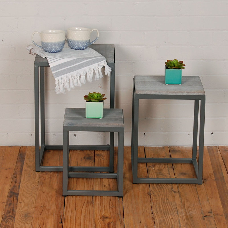 Ensemble de 3 tables emboîtables Edwina