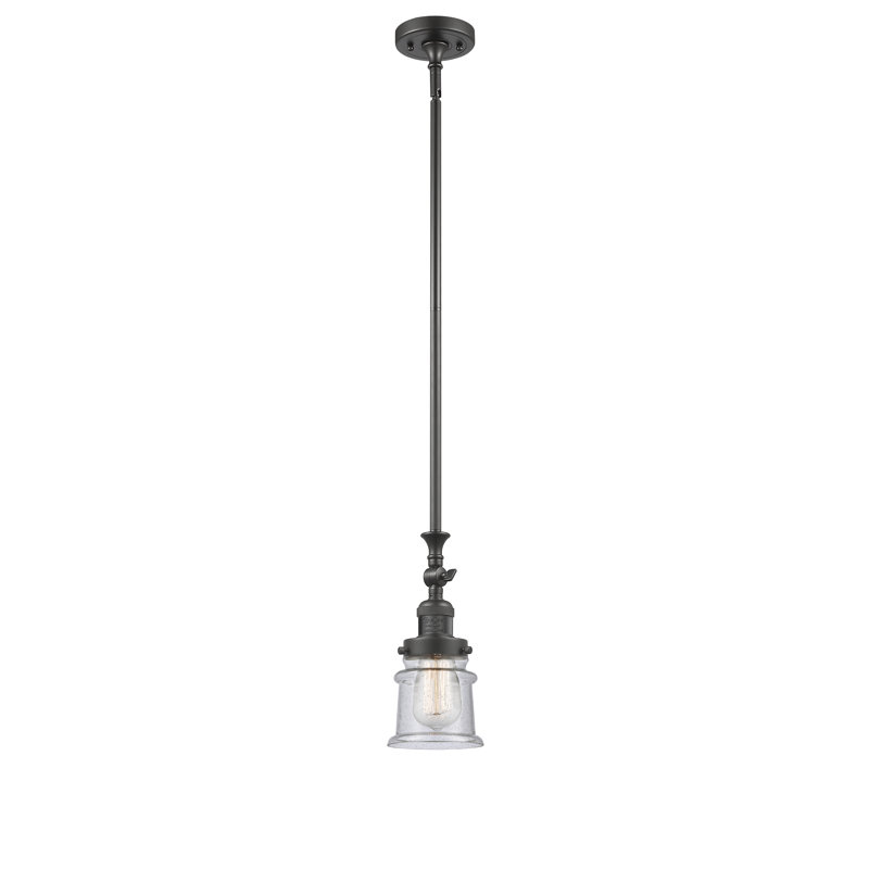 Luminaire suspendu en forme de cloche à 1 lumière Alexandira, Grainé, Ampoule non incluse, Bronze huilé