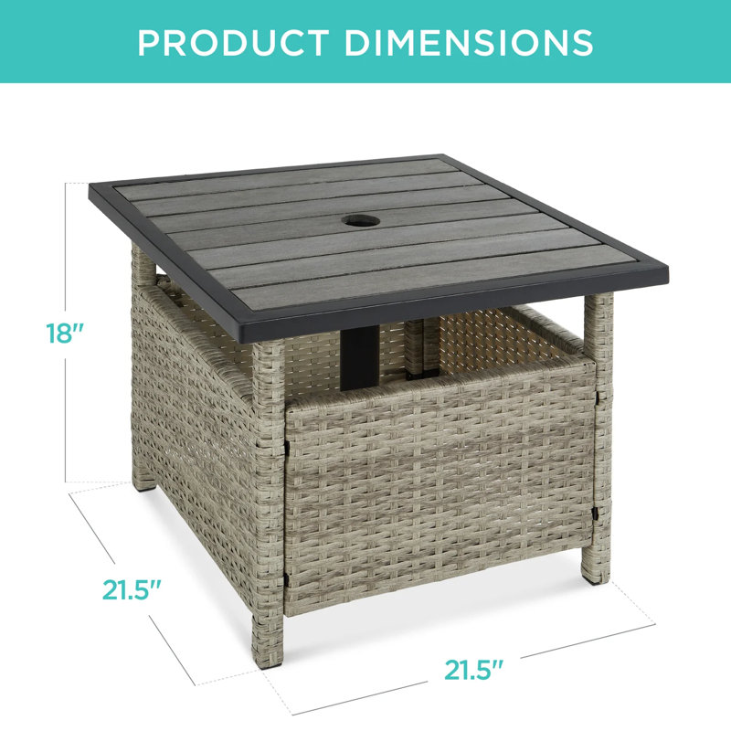 Table d'appoint Carmeisha, Gris, Gris clair