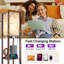 Jarold 63.7" Column Dimmable Floor Lamp with Shelves & Remote Control & USB Charging Station-261720373