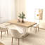Table de salle à manger de 160 à 200 cm avec siège Nuance en bois vieilli, extensible, 6 à 10 personnes, chêne blanc, style extensible