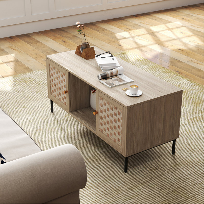 Élégante table basse à tissage Veener