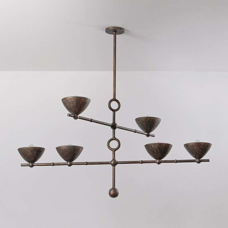 Lustre VISHAL, H 29 po x l 54 po x P 39,25 po, 6