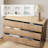 6 - Drawer 47.2" W Double Dresser, Fluted Design Wood Wide Chest-1382978139