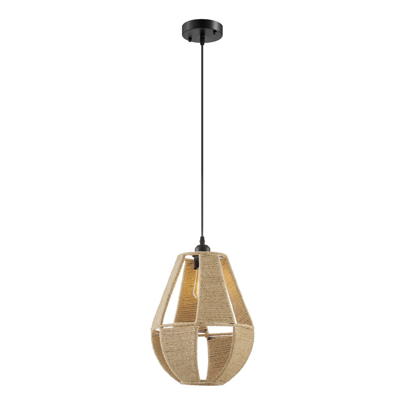 Luminaire suspendu noir mat 1 lumière