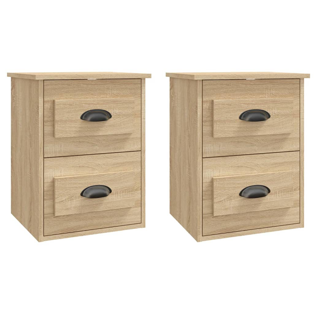 ClassicLiving Wall-Mounted Bedside Cabinet 41.5X36x53cm