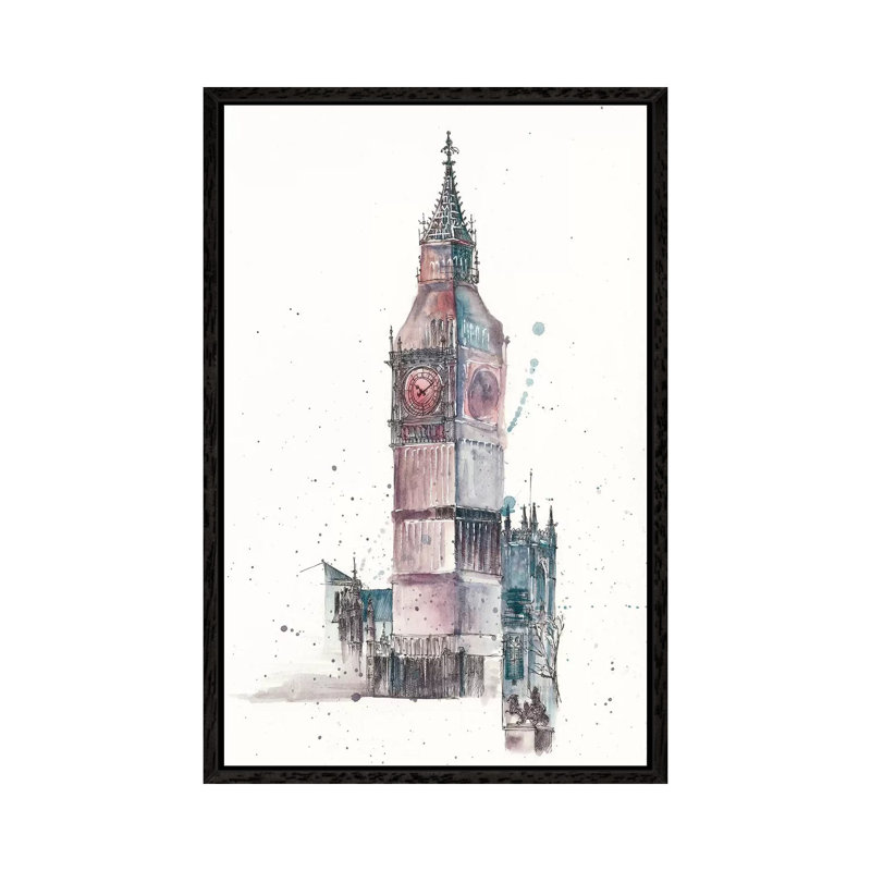 View Of Eiffel IV by Melissa Wang - Gallery-Wrapped Canvas Giclée on Canvas, 66.04 cm H x 45.72 cm W, Black Framed