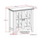 Armoire de rangement basse en bois Artisan-563476700