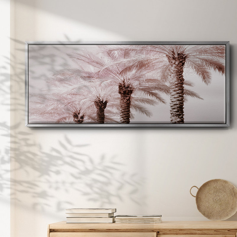 Stately Palms- Framed Canvas, 20" H x 50" W