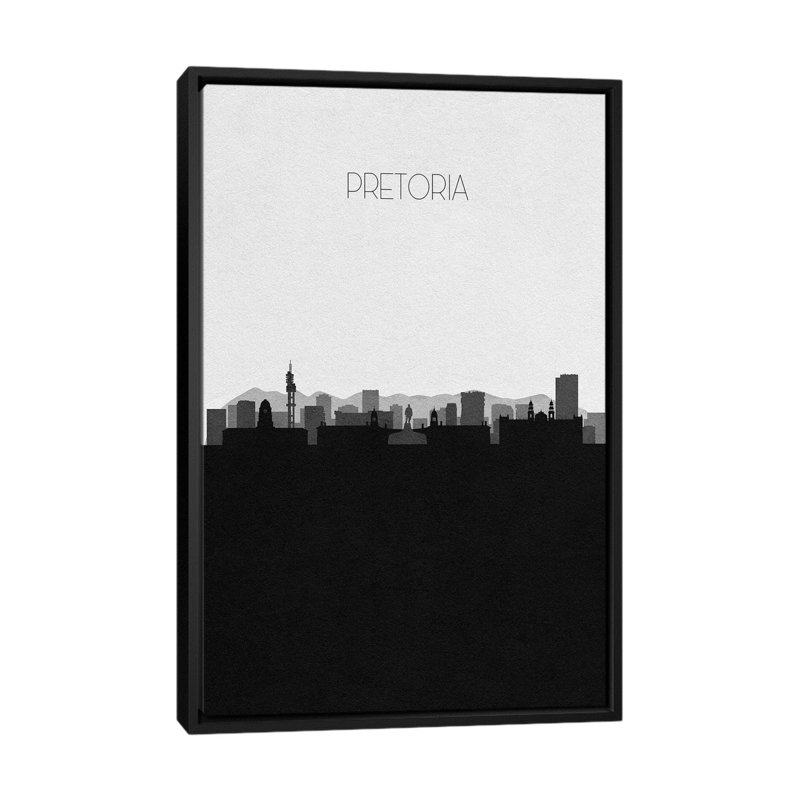 Pretoria, South Africa City Skyline by Ayse Deniz Akerman - Print on Canvas, Black, 66.04 cm H x 45.72 cm W