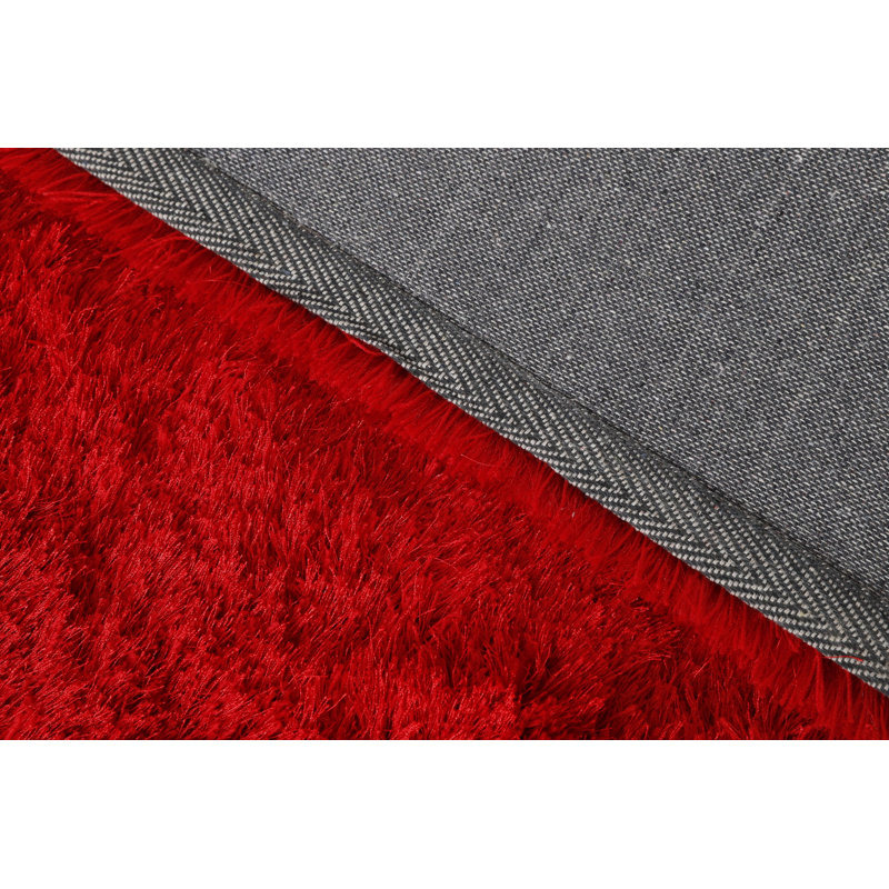 Tapis rouge à poils longs Shept Mallet, Rectangle 9 pi x 12 pi