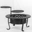 Guntars Iron Wood Burning Outdoor Fire Pit with Lid-366032233
