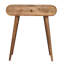 Mini Round Dressing Table, 1 Drawer Storage Compartments, Nordic Legs, Oak-ish, Brown 35×70×79 cm solid wood 1 Piece Dressing Table Brown - compact round tabletop