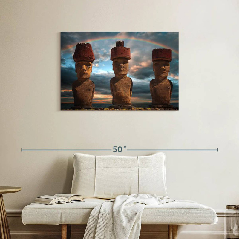 Lilie Moai Statues, 24" H x 36" W