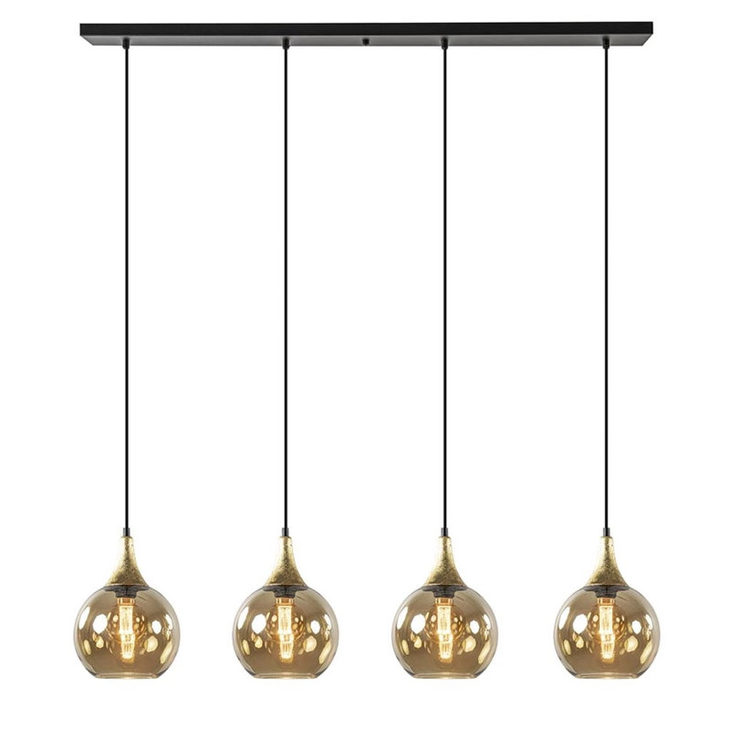Callisto Black/gold 4-light Pendant, 4