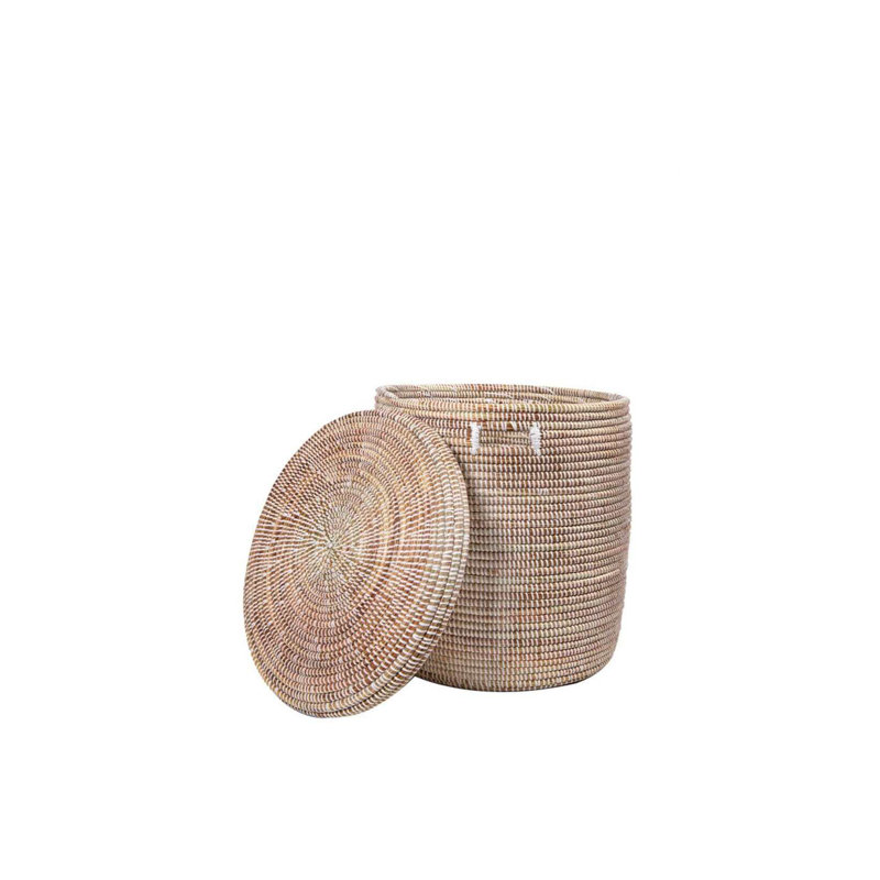 Dou Boho Basket, White Basket with No Leather