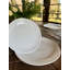 Assiette plate en porcelaine blanche