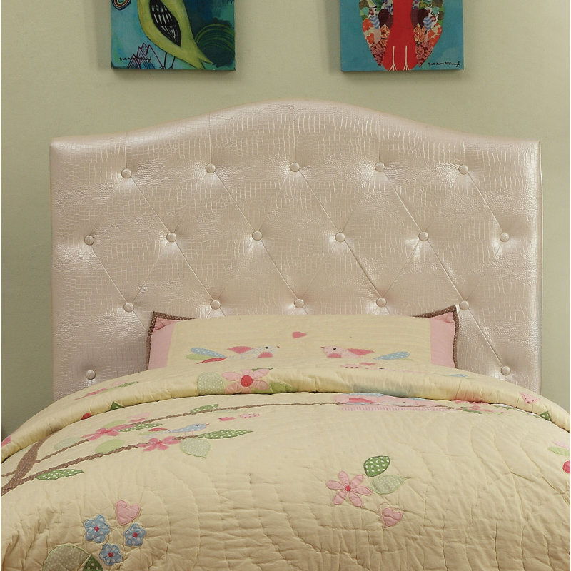 Tête de lit en tissu d'ameublement Mariella, Brun, Simple