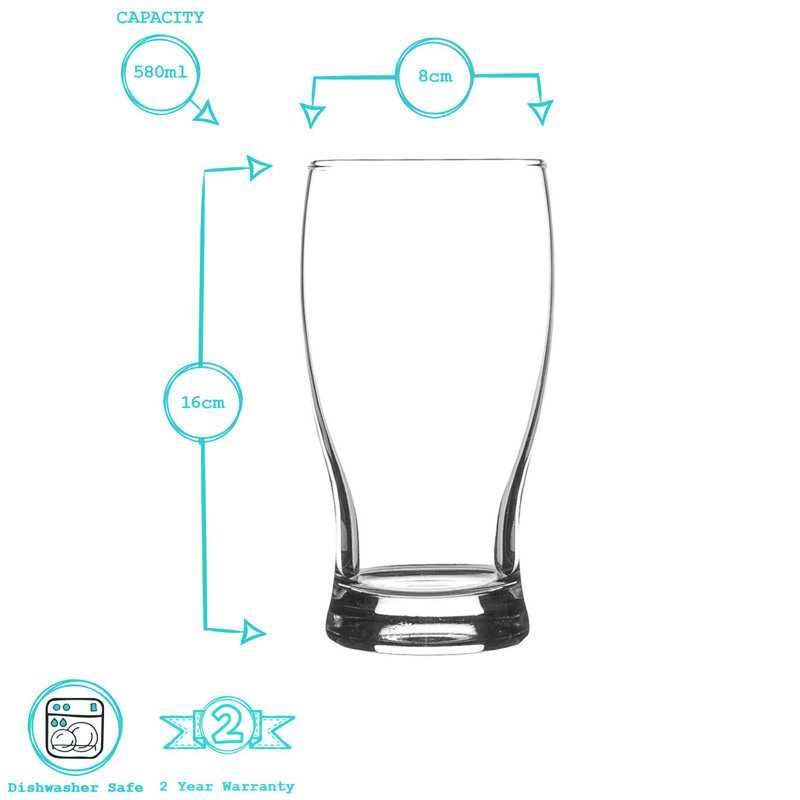 580ml Pint Glass, 12