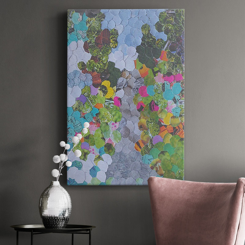 "Magenta Garden" par Coco Good, reproduction sur toile, H 48 po x l 32 po x P 1 po