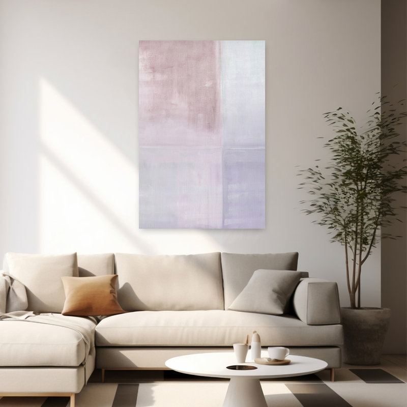 Art contemporain contemporain abstrait, Rose, H 60 po x l 40 po