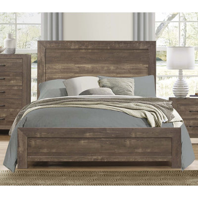 Mobilier de chambre à coucher à panneau en bois 1pc (lit seulement)
