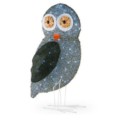 37" Pre-Lit Fuzzy Owl
