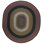 Vintage American Multicolor Oval Shape Braided Area Rug