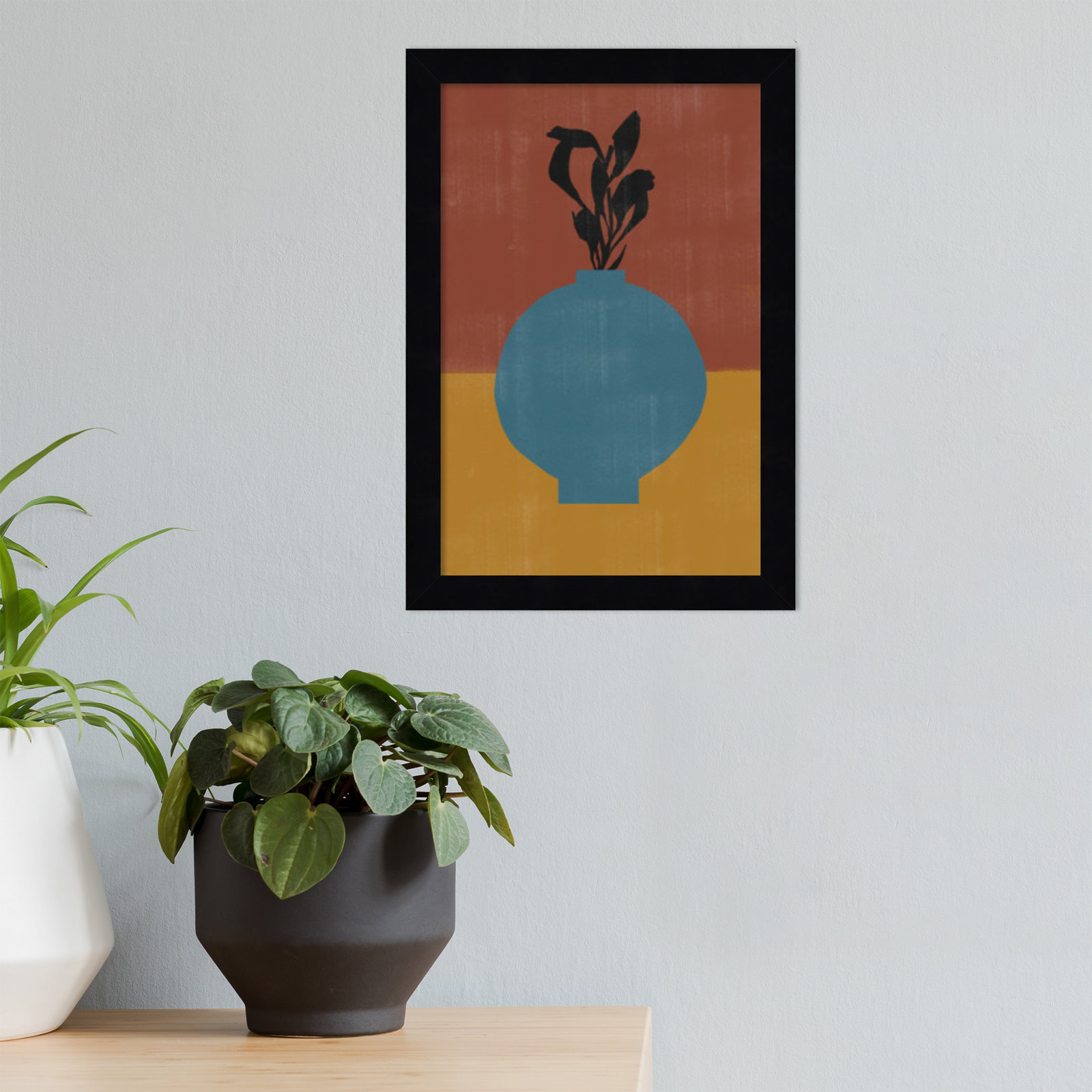 Fredi "Vase No. 9" Print, Black, 13" H x 9" W x 1" D