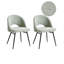 Onaga 46cm H Upholstered Metal Upholstered Back Side Chair in Green