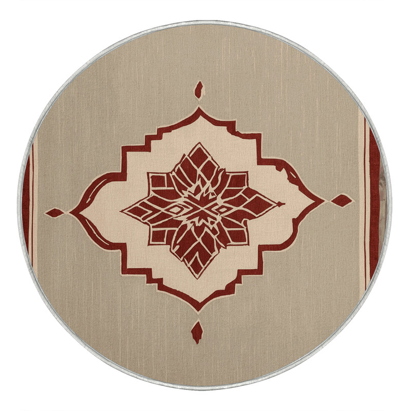 Elemental Grid Rug, Round 5'