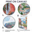 «Pink Coastal Village Italy II», art mural Italie-671186923-671186833
