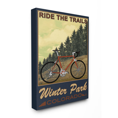" Ride The Trails Winter Park Colorado Poster Style " by Marcus Prime