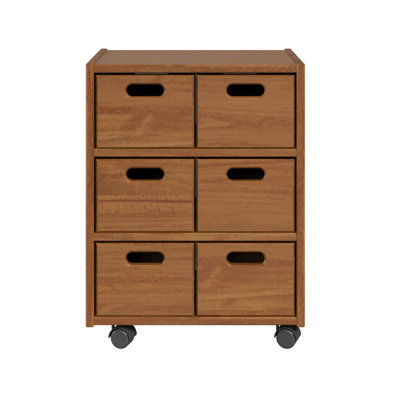 Solid Wood Roll Cart Cubby