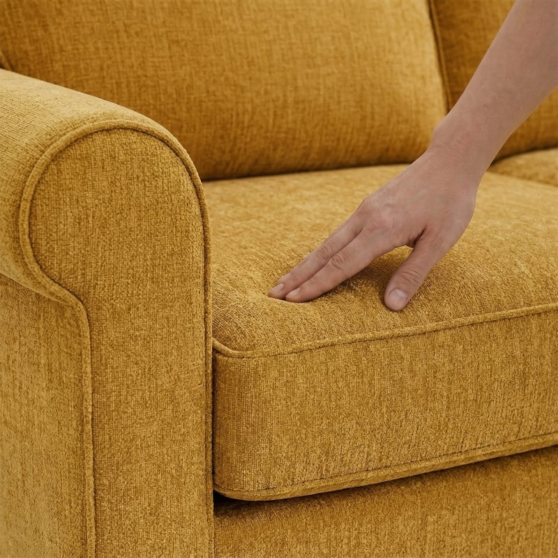 Canapé modulaire Irlanda, Polyester jaune moutarde, jaune, brun-jaune