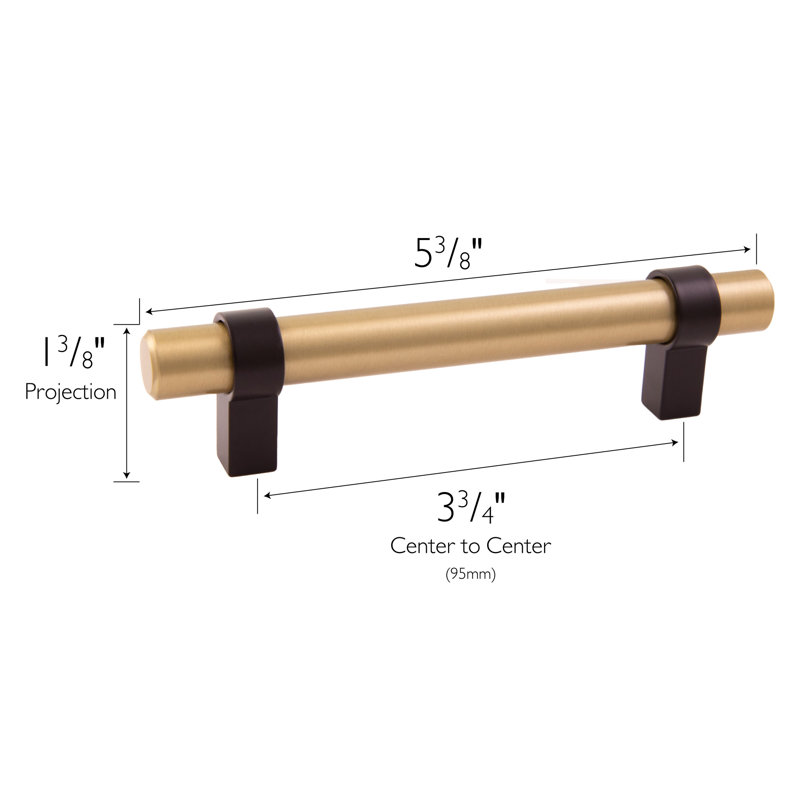 Design House Emery 3 3/4 " Center to Center Bar Pull Multipack (Set of 5)